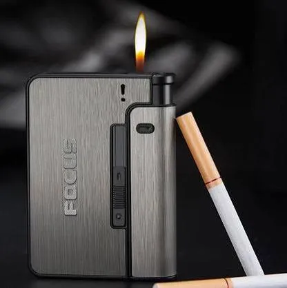 Auto Ejection Cigarette Without Lighter Case Premium Quality Men Gift