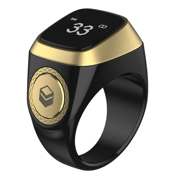Iqibla Smart Tasbih: A New Digital Tasbeeh Ring Lite with Tally Counter, Prayer Time Vibration Reminder for Muslim Zikr