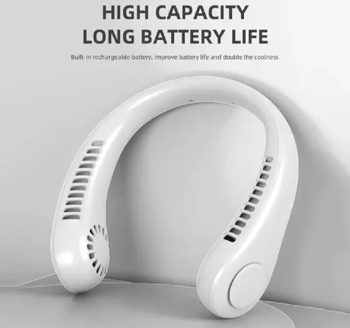 UCX Premium Portable Neck Fan - Bladeless Wearable Personal Fan - 360 Surround Airflow Rechargeable USB Fan - Ultra Quiet Hands Free Fan for Gym & Travel - Image 2
