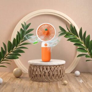ZKM Mall Mini fan USB Rechargeable Handheld & Desktop Fan – Portable, Lightweight, Adjustable Speed, Electric Cooling Fan for Kids , School fan for girls , Travel, Office & Summer Use