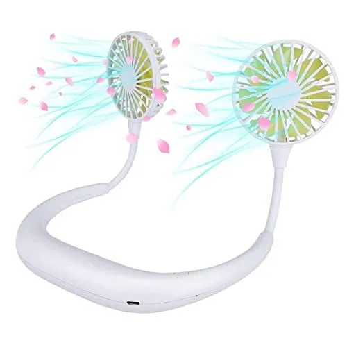 Portable Neck Fan USB Rechargeable Wearable Neckband Fan | Foldable Handheld Bladeless Mini Fan for Kitchen Home Office Outdoor - Image 2