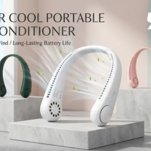 UCX Premium Portable Neck Fan - Bladeless Wearable Personal Fan - 360 Surround Airflow Rechargeable USB Fan - Ultra Quiet Hands Free Fan for Gym & Travel