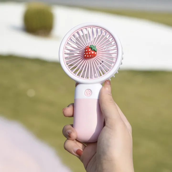 ZKM Mall Mini fan USB Rechargeable Handheld & Desktop Fan – Portable, Lightweight, Adjustable Speed, Electric Cooling Fan for Kids , School fan for girls , Travel, Office & Summer Use